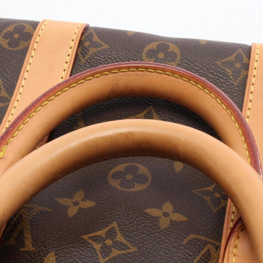 LOUIS VUITTON Authentic Brown Monogram Leather Keepall 45 Boston Bag - Picture 8 of 10